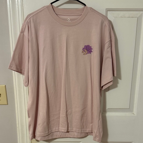 Converse Light Pink Tee with Purple Graphic - Picture 1 of 2